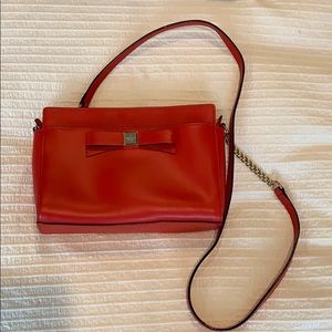 Red kate spade cross body purse